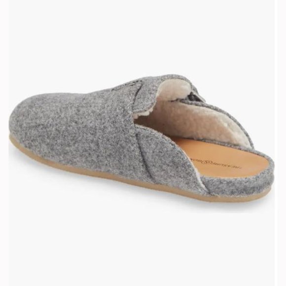 🆕 Treasure & Bond (Nordstrom brand) Mollie Faux Shearling Lined Grey Mule - Picture 6 of 15